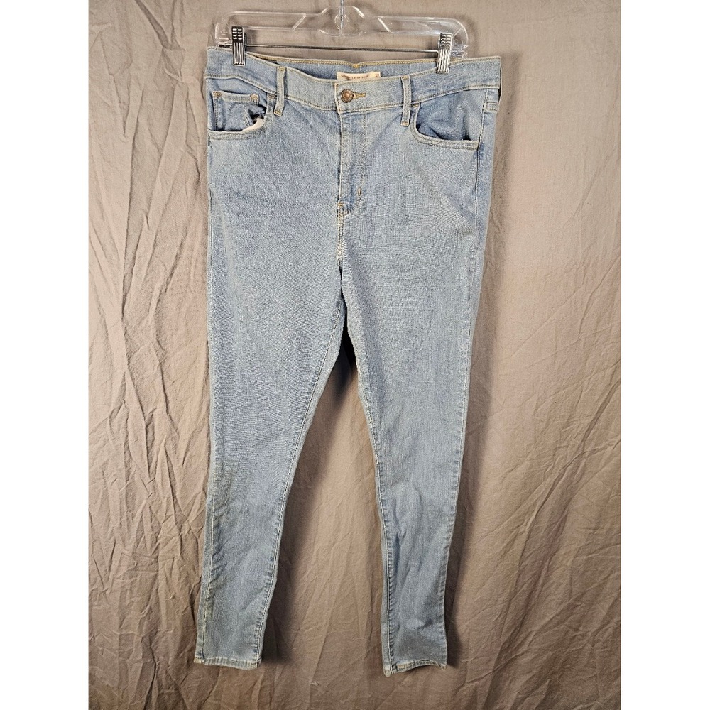 Levis 720 High Rise Super Skinny Jeans Light Wash Blue Denim Womens 32